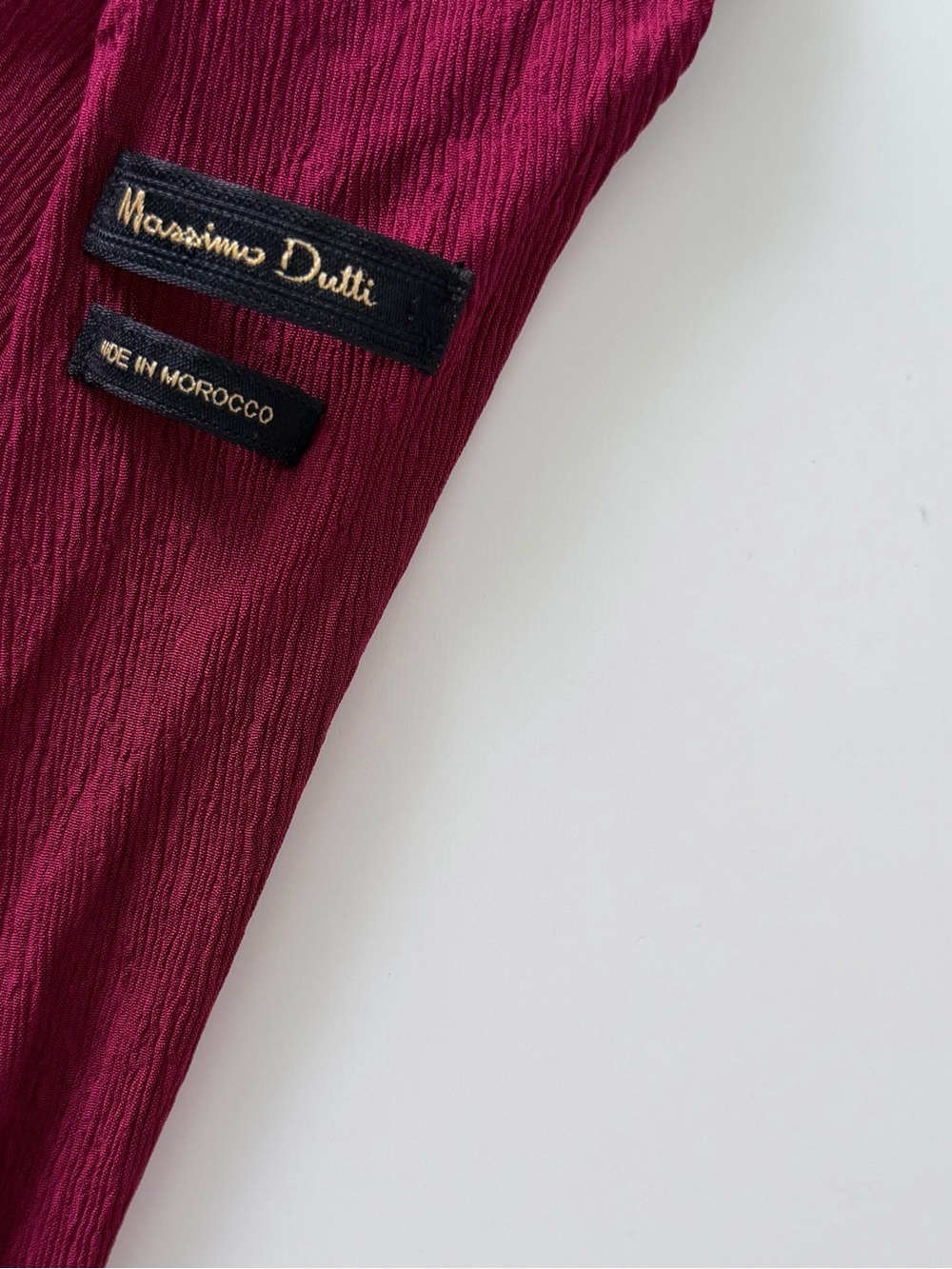 Massimo Dutti Burgundy Open Back Dress Tie Back Cocktail Party Wedding Guest - Picture 12 of 16
